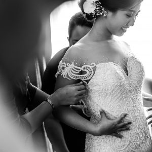 Happy Bride Wedding Gown